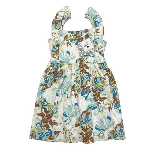 NWT Kate Quinn Organic Floral Ruffle Strap Pinnie